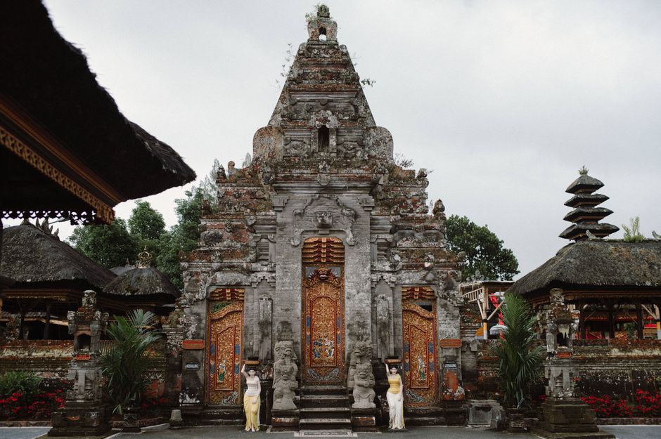 Stone-carved temple entrance in Bali with traditional architecture and cultural significance.